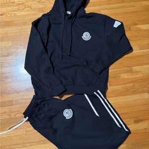 Moncler Tracksuit Set Black Hoodie & Sweatpants Set